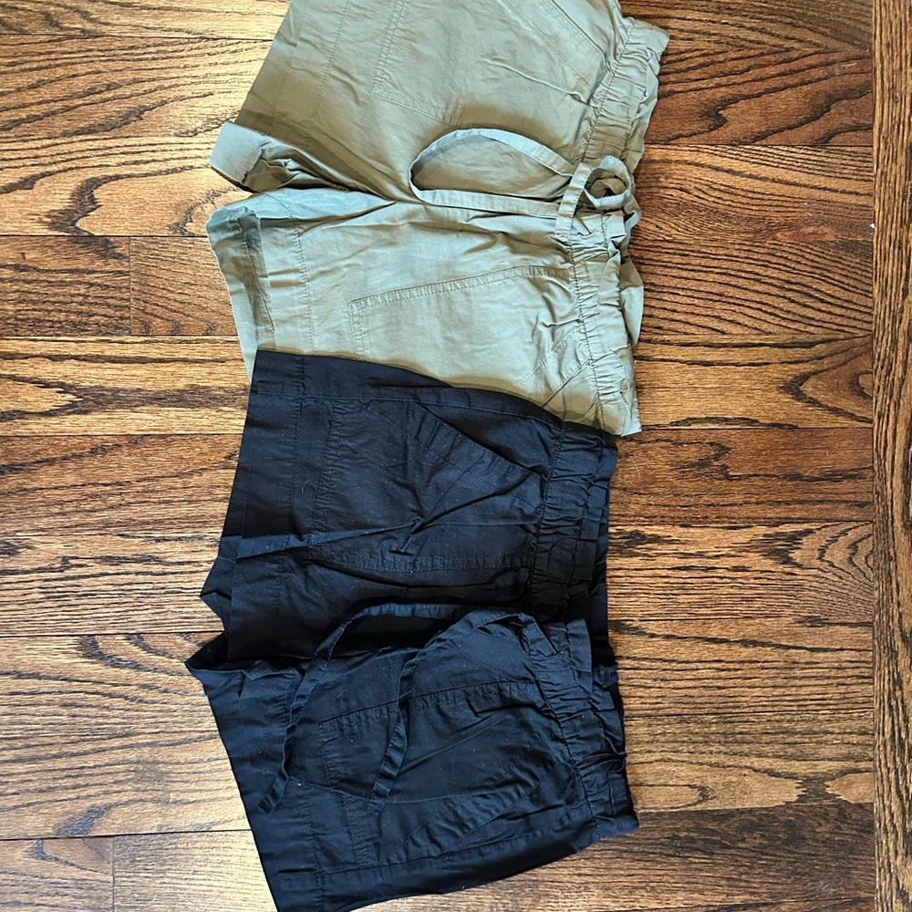 Tan and Black Paperbag Shorts EUC
